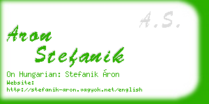aron stefanik business card
