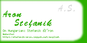 aron stefanik business card